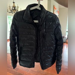 Crew black puffer coat jacket